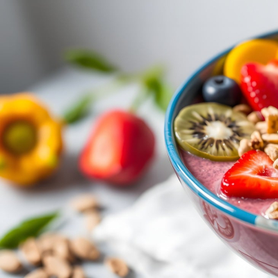 smoothie bowl with berries